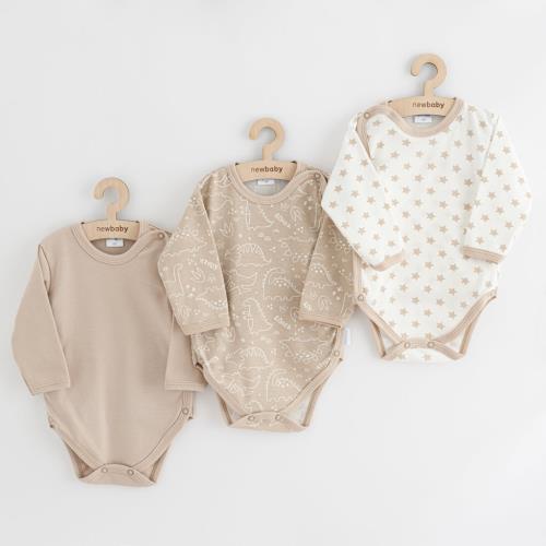 Dojčenské body celorozopínacie New Baby Classic II Dievča 3ks ružové 62 (3-6m), 20C54467