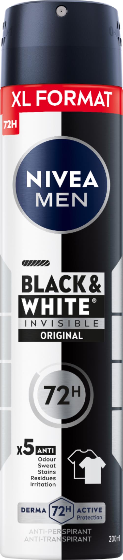 NIVEA Men Sprej AP Black&White Invisible Original 200ml