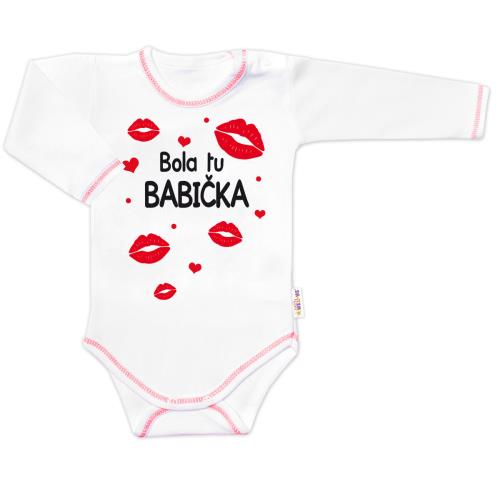 Body dlhý rukáv s vtipným textom, Bola tu BABIČKA