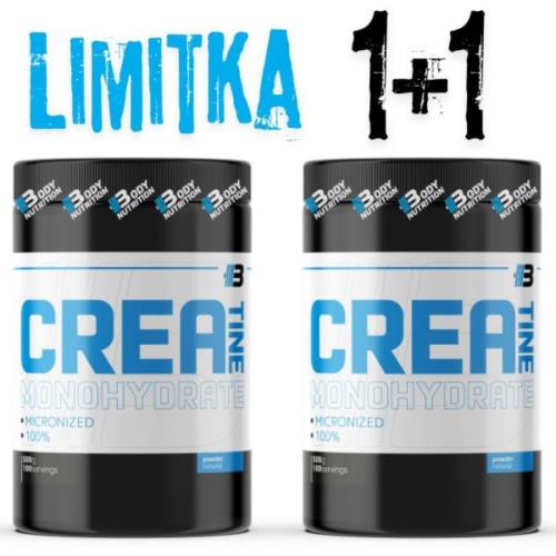 Creatin monohydrat micronized 500+500g natural od BODY NUTRITION
