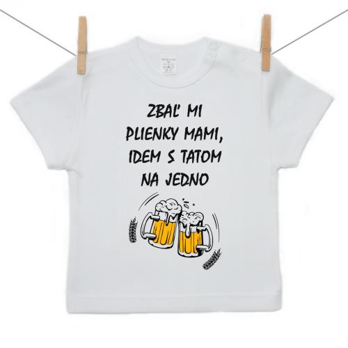 Boodyy Tričko s krátkym rukávom Idem s tatom na jedno 86 (12-18 mesiacov) 14852-361676