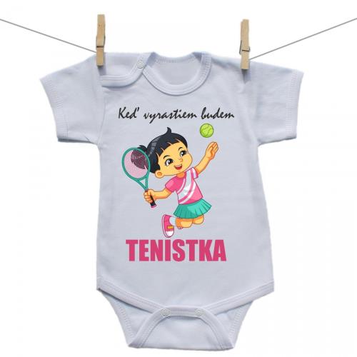 Boodyy Body s krátkym rukávom Keď vyrastiem budem tenistka 62 (2-4 mesiace)