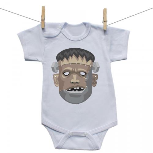 Boodyy Body s krátkym rukávom Halloween maska Frankenstein 68 (3-6 mesiacov) 2145-43664