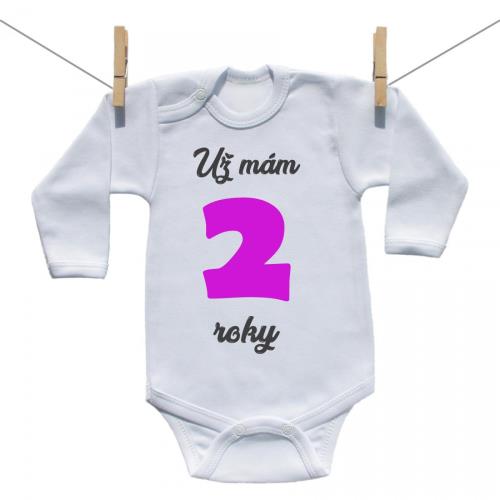 Boodyy Body s dlhým rukávom Už mám 2 roky Dievča 86 (12-18 mesiacov)