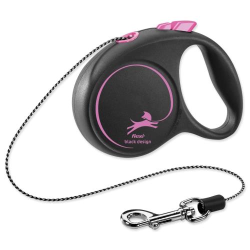 flexi Black Design XS lanko 3m ružová do 8kg