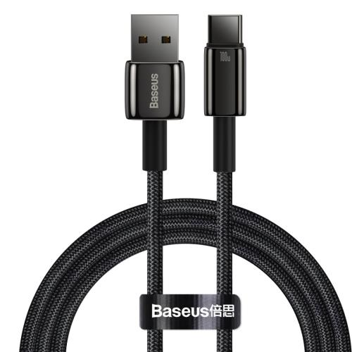 Baseus Tungsten kábel USB / USB-C 100W 1m, čierny