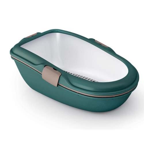 STEFANPLAST Furba Chic MAXI toaleta pre mačku so sitkom tmavozelená 69,5x47x26cm