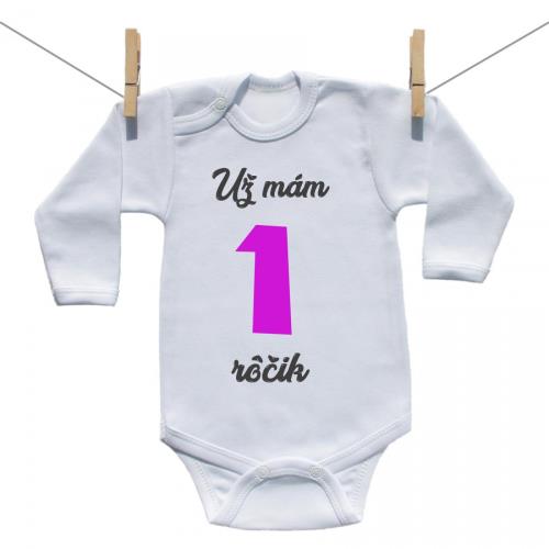 Boodyy Body s dlhým rukávom Už mám 1 rôčik Dievča 86 (12-18 mesiacov) 2494-46066