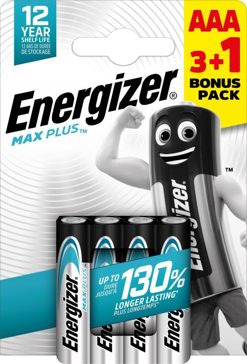 Energizer Max Plus AAA alkalické batérie 3+1 4ks E303321000