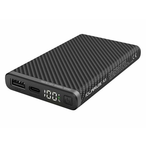 KLARUS K5 powerbank 10.000 mah, uhlíkové vlákno, rýchle nabíjanie