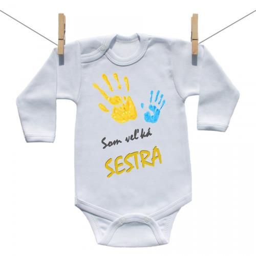 Boodyy Body s dlhým rukávom Som veľká sestra 74 (6-9 mesiacov)