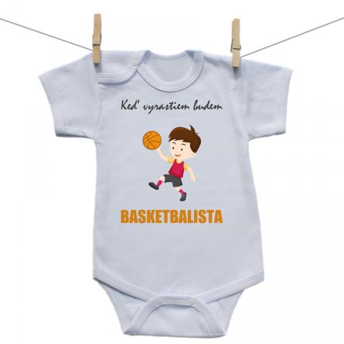 Boodyy Body s krátkym rukávom Keď vyrastiem budem basketbalista 74 (6-9 mesiacov)