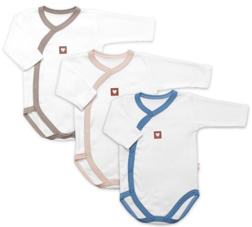 Rastúca výhodná sada, 3x Body pre bábätko Nature Unisex - modrá/béžová/taupe, veľ. 62/68