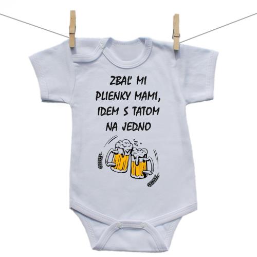 Boodyy Body s krátkym rukávom Idem s tatom na jedno 86 (12-18 mesiacov)