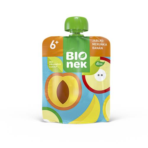 DEVA Bionek Ovocná kapsička Jablko, Marhuľa a Banán BIO