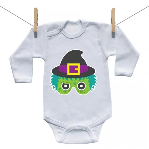 Boodyy Body s dlhým rukávom Halloween maska 92 (18-24 mesiacov)
