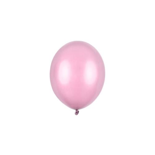 PartyDeco Balóny metalické cukríkovo ružové 12cm 100ks