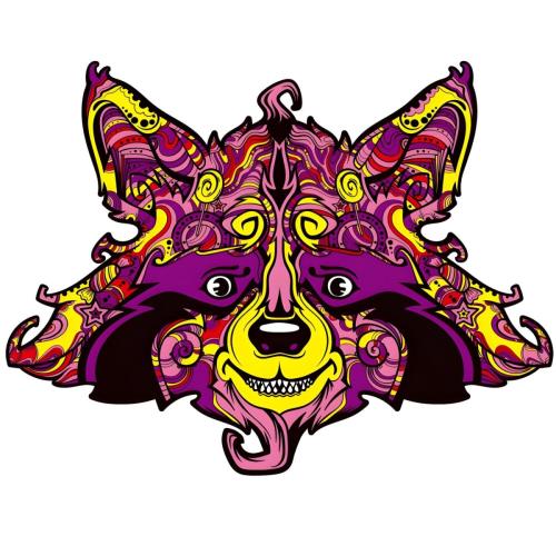 Drevené puzzle-Raccoon/M H21964