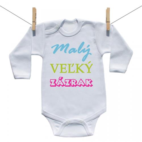 Boodyy Body s dlhým rukávom Malý veľký zázrak 56 (0-2 mesiace)