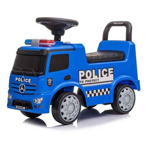 Detské odrážadlo so zvukom Mercedes Milly Mally POLICE modré , 20C51529