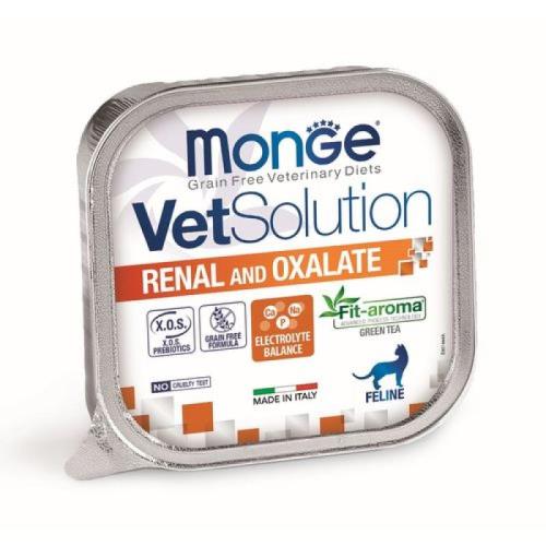 MONGE VetSolution Cat Renal and Oxalate 100g paštéta pre mačky na podporu funkcie obličiek v prípade chronického zlyhania obličiek