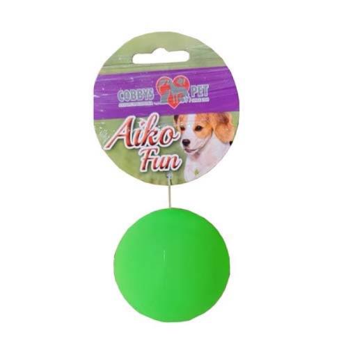 COBBYS PET AIKO FUN Neónová tvrdá lopta 6,2cm hračka pre psov