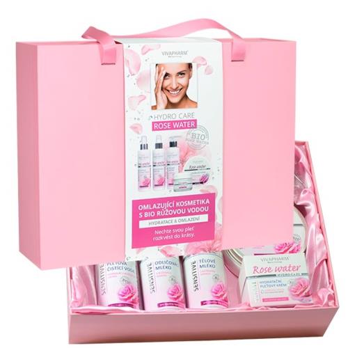 VIVACO ROS2405 ROSE WATER darčekové balenie kozmetiky s ružovou vodou v papierovom obale