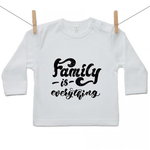 Boodyy Tričko s dlhým rukávom Family is everything 92 (18-24 mesiacov)
