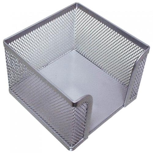 Drôtený stojan na blok `kocka` 95x80x95mm strieborný-Q-Connect