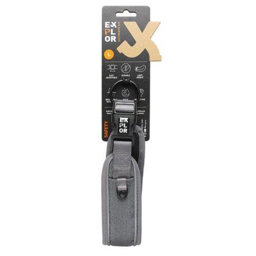 DUVO+ EXPLORER Ultimate fit CONTROL Prémiový obojok vyrobený z priedušných látok L 45-51cm sivý