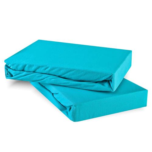 Plachta posteľná tyrkysová jersey EMI Plachta 90 (100)x200