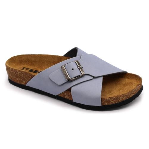 Leon 4053 Dámska zdravotná korková obuv s prackou 41 - 26cm, modrá, 2,0 cm