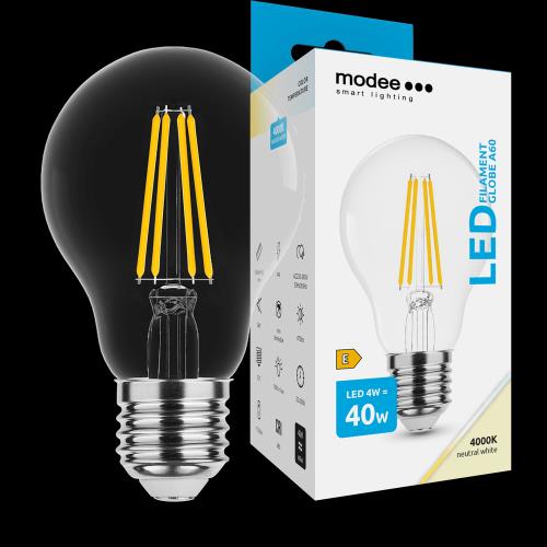 Modee Smart Lighting LED Filament Globe žiarovka E27 4W neutrálna biela (ML-A60F4000K4WE27)