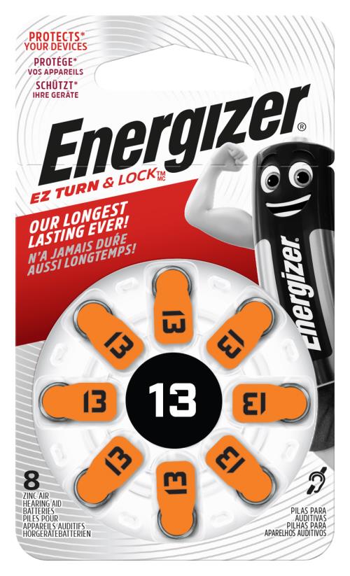 Energizer 13 SP-8 gombíkové batérie pre audioprotetiku 8ks 1,4V EN-634922