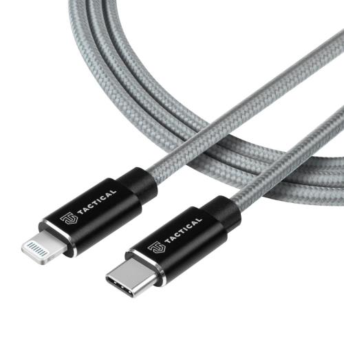 Extra pevný kábel USB-C/Lighting MFI - 0.3m - Sivá H31216