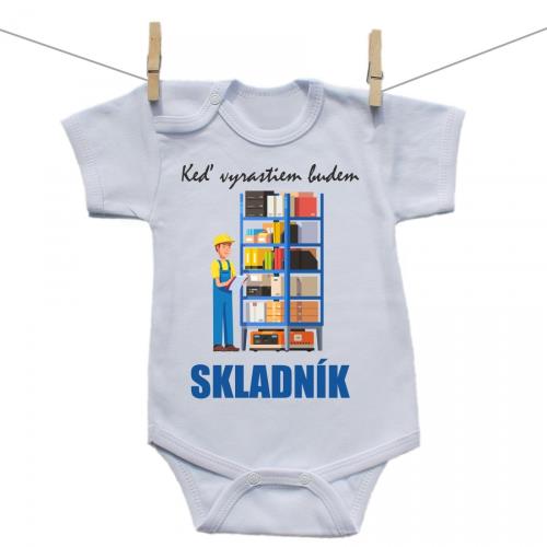 Boodyy Body s krátkym rukávom Keď vyrastiem budem skladník 92 (18-24 mesiacov)