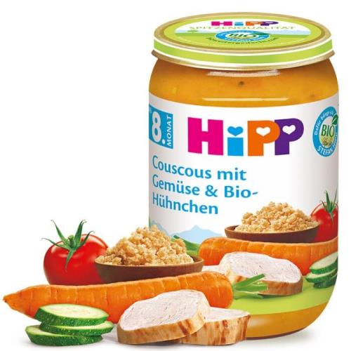 HiPP BIO Kuskus,zelenina,kuracie mäso