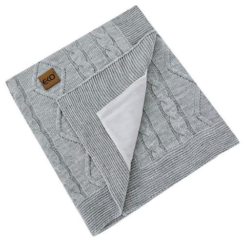 Deka kašmírová s velúrovou podšívkou Grey 100x80 cm