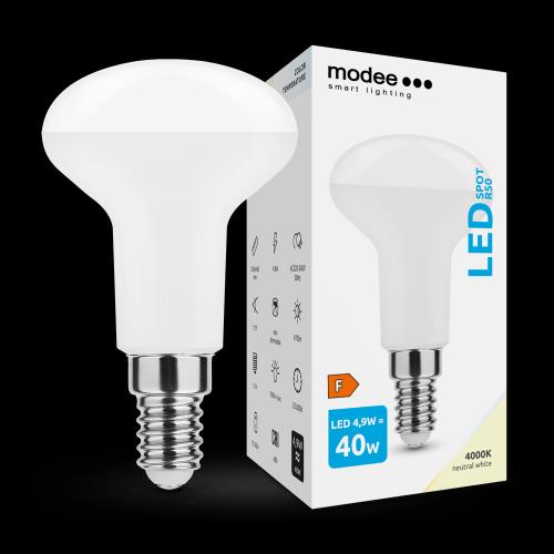 Modee Lighting LED Spot žiarovka R50 4,9W E14 neutrálna biela (MLR504000K4,9WE14A) Aseries