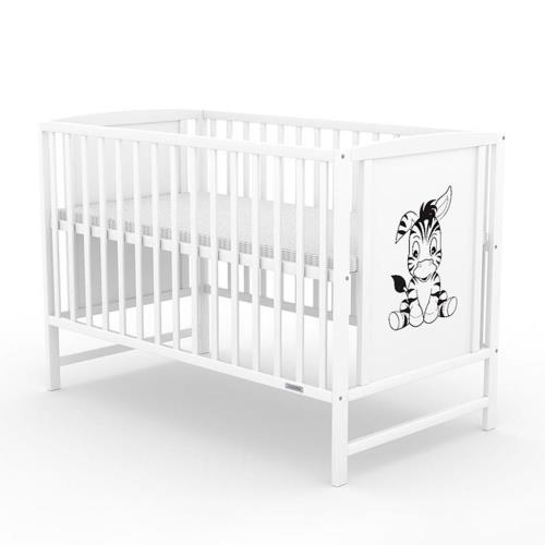 Detská postieľka New Baby BEA Zebra so sťahovacou bočnicou biela , 20C53158