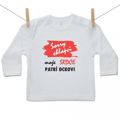 Boodyy Tričko s dlhým rukávom Sorry chlapci moje srdce patrí ockovi 80 (9-12 mesiacov) 864-25817