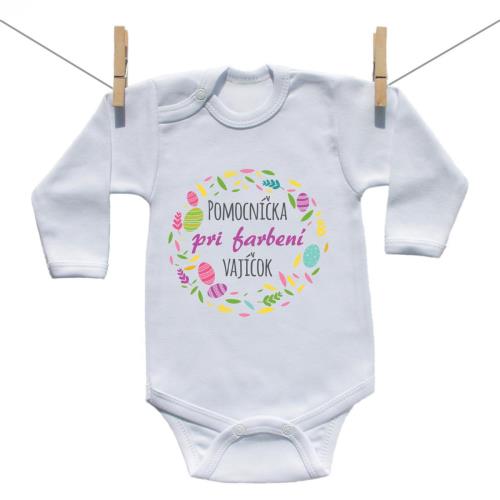 Boodyy Body s dlhým rukávom Pomocníčka pri farbení vajíčok 62 (2-4 mesiace)