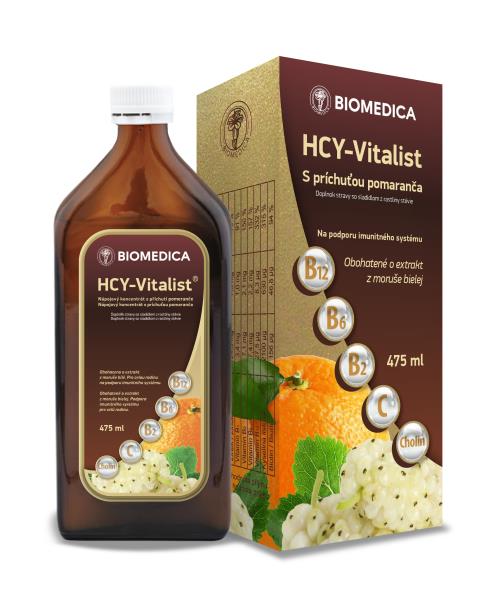 Biomedica HCY-Vitalist Sirup s príchuťou pomaranča