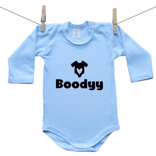 Boodyy Modré body s dlhým rukávom Boodyy 68 (3-6 mesiacov)