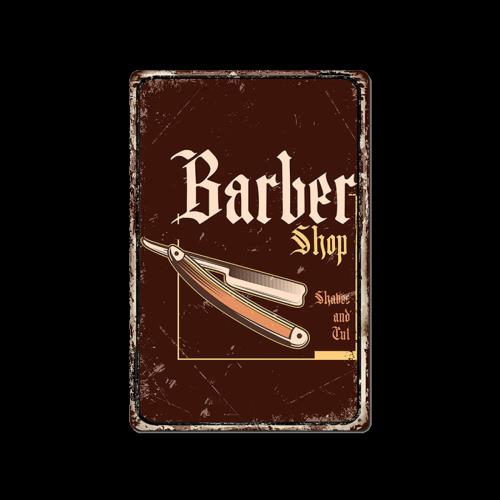 Reklamná tabuľka hnedá Shaves and Cut BDS