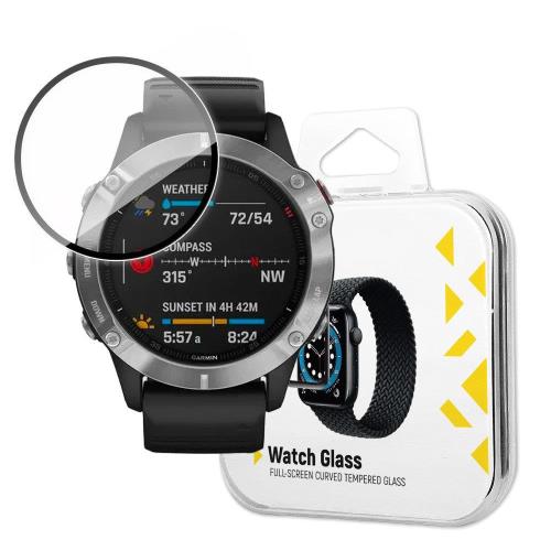 MG Watch Glass Hybrid ochranné sklo na Garmin Fenix 6, čierne