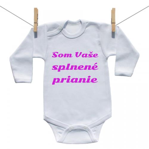 Boodyy Body s dlhým rukávom Splnené prianie Ružová 86 (12-18 mesiacov) 338-20311
