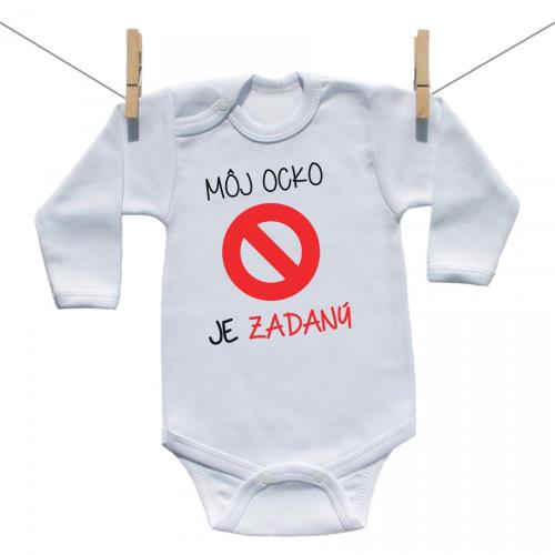 Boodyy Body s dlhým rukávom Môj ocko je zadaný 80 (9-12 mesiacov)