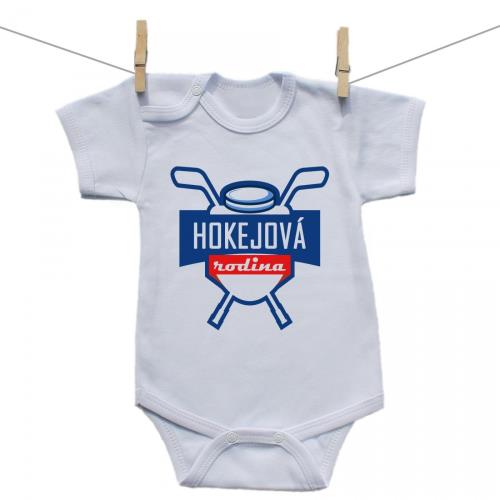Boodyy Body s krátkym rukávom Hokejová rodina 86 (12-18 mesiacov)