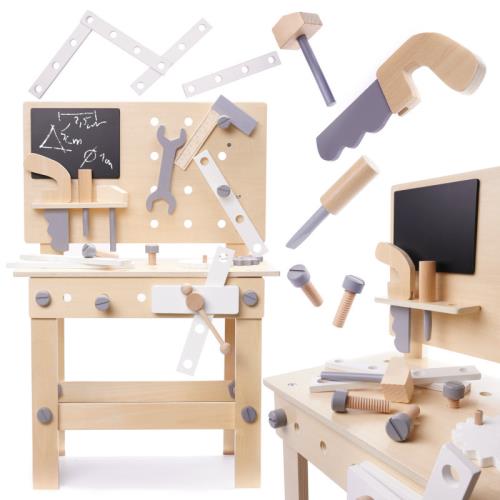 Sada detský stolík s náradím drevený TOOLS WB6281